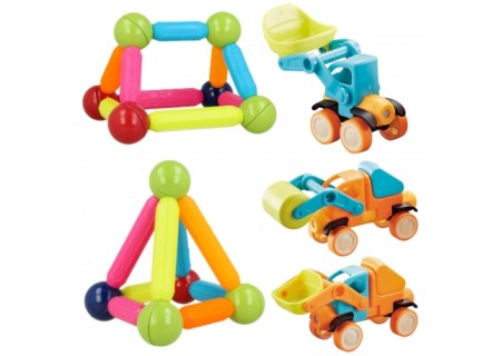 WOOPIE 55983 Magnetyczne Klocki Pojazdy 52el.