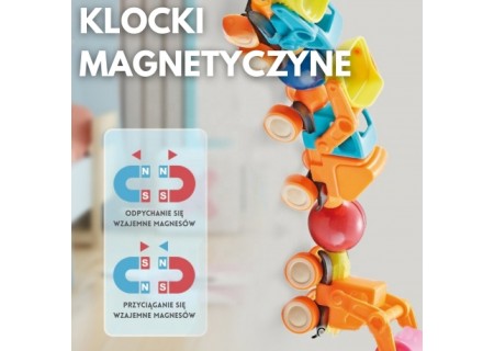 WOOPIE 55983 Magnetyczne Klocki Pojazdy 52el.