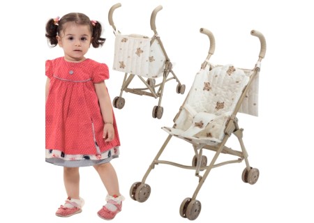 WOOPIE 56027 Royal Wózek dla lalek Vintage Teddy Bear