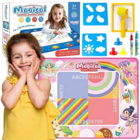 WOOPIE 56119 Mata wodna do malowania Tęcza różowa