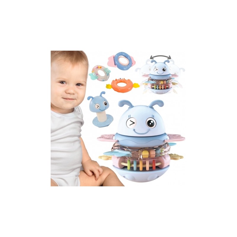 WOOPIE 56164 Motylek Muzyczny Gryzak Wańka Wstańka niebieski