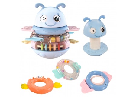 WOOPIE 56164 Motylek Muzyczny Gryzak Wańka Wstańka niebieski