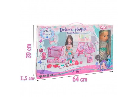 WOOPIE 56331 Zestaw Opiekunki z lalką 18w1