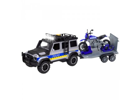 WOOPIE 57253 Samochód Policyjny przyczepa motocykl