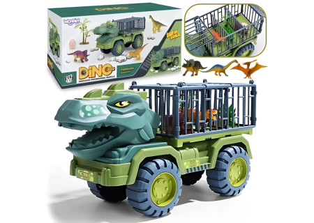 WOOPIE 57420 Samochód Dino z klatką i dinozaurami