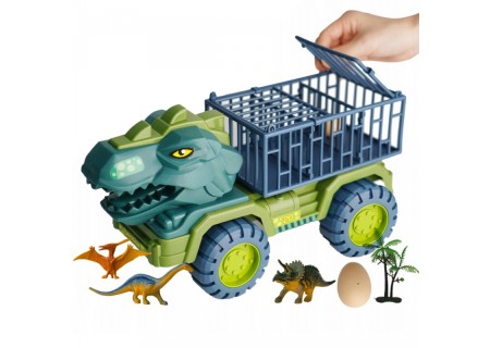 WOOPIE 57420 Samochód Dino z klatką i dinozaurami