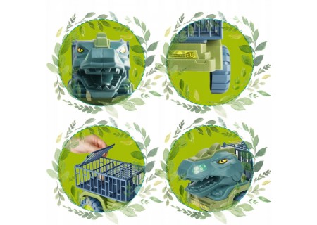 WOOPIE 57420 Samochód Dino z klatką i dinozaurami