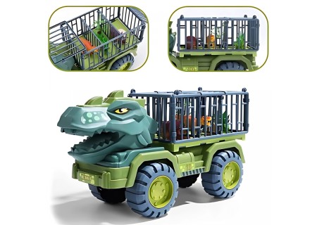 WOOPIE 57420 Samochód Dino z klatką i dinozaurami