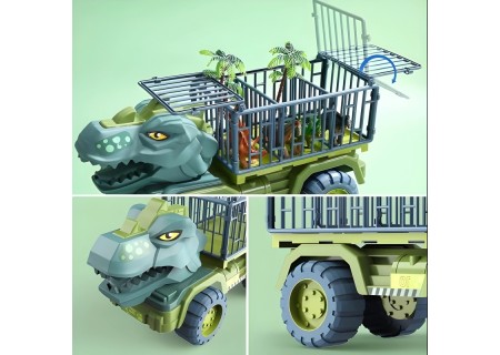 WOOPIE 57420 Samochód Dino z klatką i dinozaurami