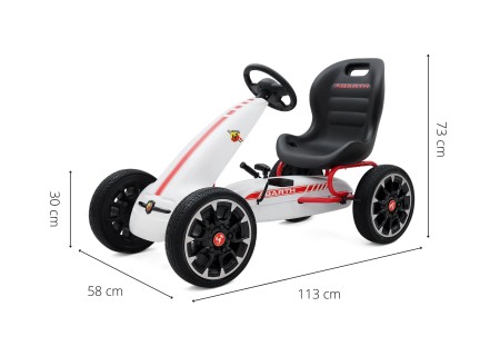 MILLY MALLY 3172 Gokart na pedały Abarth White