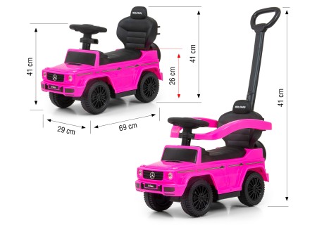 MILLY MALLY 3692 Pojazd z rączką Mercedes G350d pink