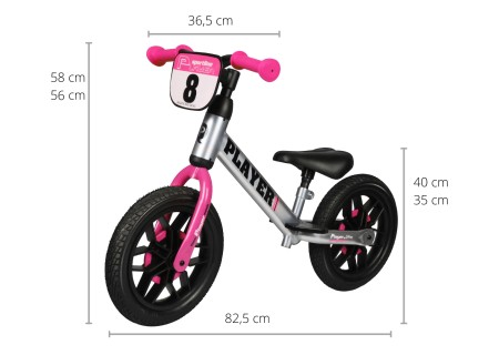 MILLY MALLY 4100 Qplay Rowerek biegowy Player pink