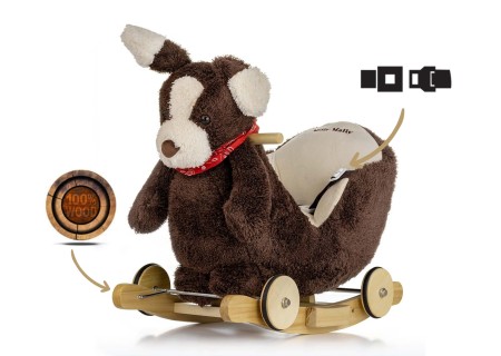 MILLY MALLY 4771 Piesek Polly Plus na biegunach - Brown Dog