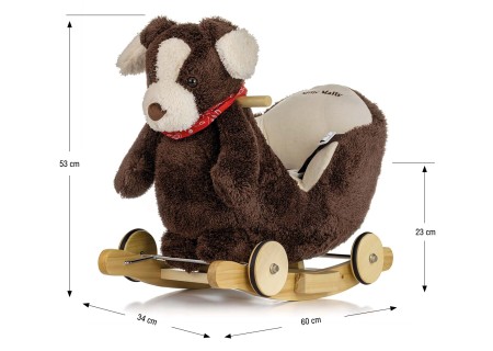 MILLY MALLY 4771 Piesek Polly Plus na biegunach - Brown Dog