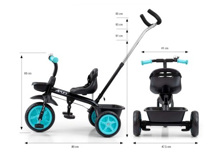 MILLY MALLY 5072 Rowerek trójkołowy Axel black