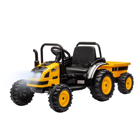 MILLY MALLY 5740 Pojazd na akumulator Traktor z przyczepą Farmer Yellow
