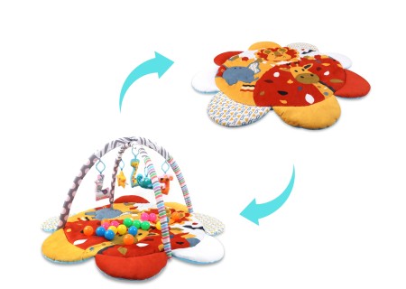 MILLY MALLY 6145 TinyMini JL639-2B Mata edukacyjna 2w1 Kwiat Safari