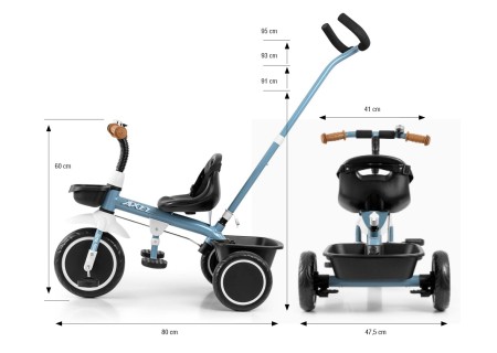 MILLY MALLY 6192 Rowerek trójkołowy Axel denim