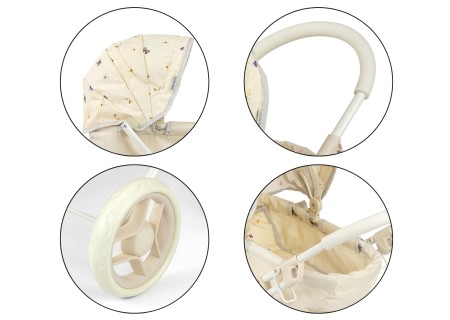 MILLY MALLY 6243 Wózek dla lalek Dori Nature