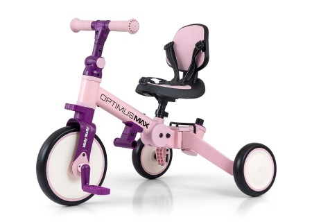 MILLY MALLY 6267 Rowerek 5w1 OPTIMUS MAX pink