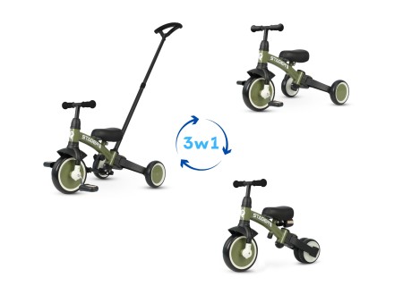 MILLY MALLY 6277 Rowerek trójkołowy Stager 3w1 green
