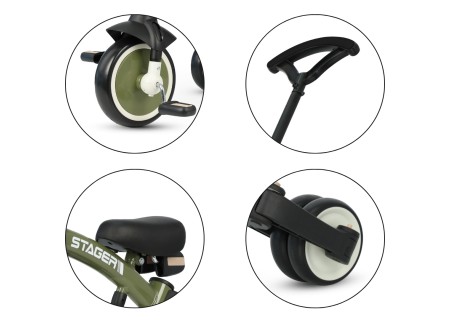 MILLY MALLY 6277 Rowerek trójkołowy Stager 3w1 green