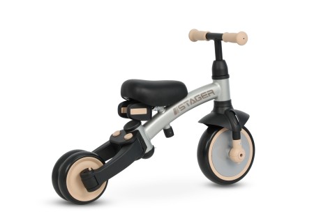 MILLY MALLY 6280 Rowerek trójkołowy Stager 3w1 silver
