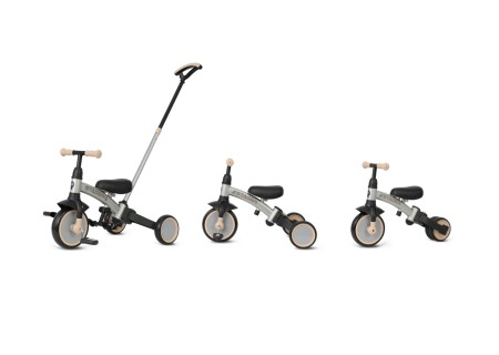 MILLY MALLY 6280 Rowerek trójkołowy Stager 3w1 silver