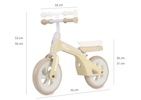 MILLY MALLY 6282 Qplay Rowerek biegowy Tech Cream