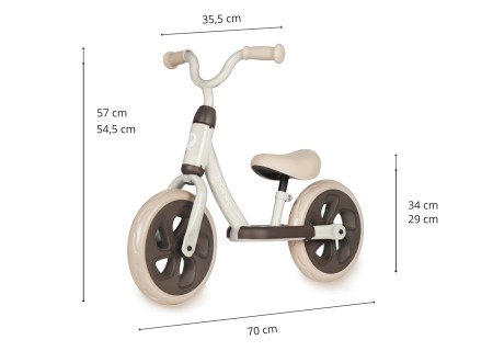 MILLY MALLY 6284 Qplay Rowerek biegowy Trainer beige