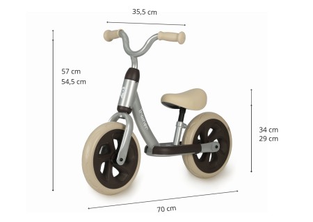 MILLY MALLY 6285 Qplay Rowerek biegowy Trainer silver