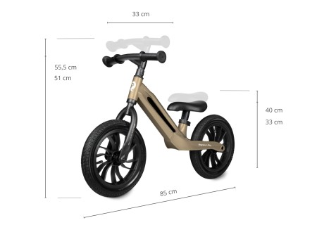 MILLY MALLY 6286 Qplay Rowerek biegowy Racer platinum
