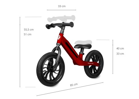 MILLY MALLY 6287 Qplay Rowerek biegowy Racer new red