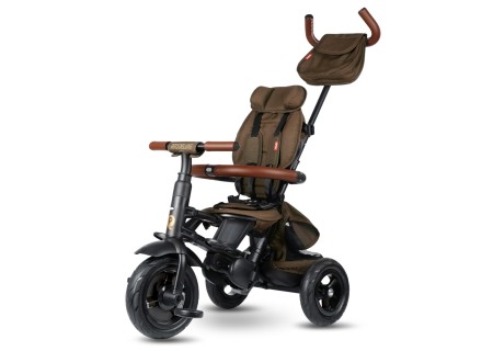 MILLY MALLY 6299 Qplay Rowerek Trójkołowy Rito Deluxe Rubber Brown