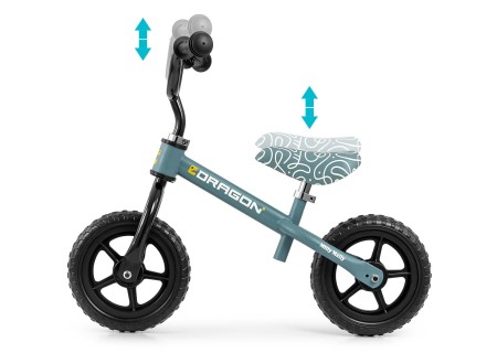 MILLY MALLY 6344 Rowerek biegowy DRAGON denim