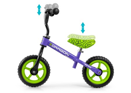 MILLY MALLY 6346 Rowerek biegowy DRAGON violet