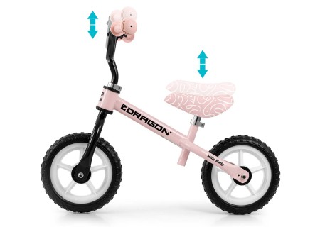 MILLY MALLY 6347 Rowerek biegowy DRAGON pink