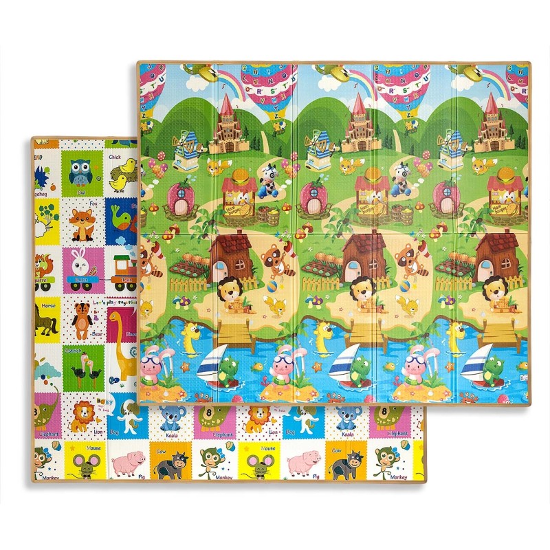 MILLY MALLY 6435 Mata piankowa składana play Colourful Animals T1