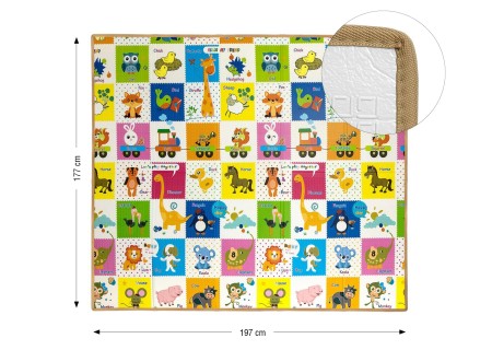 MILLY MALLY 6435 Mata piankowa składana play Colourful Animals T1