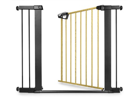MILLY MALLY 6578 Bramka zabezpieczająca - barierka na schody z rozszerzeniem Guardy 104 Black Natural