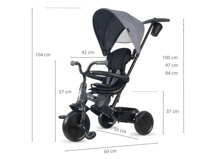 MILLY MALLY Qplay Rowerek trójkołowy Elite Platinum Grey