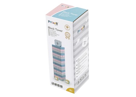 Viga 44011 PolarB Gra układanka wieża z Misiem