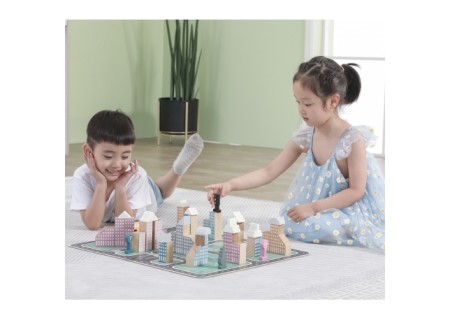 Viga 44040 PolarB Drewniana Makieta Klocki Miasto