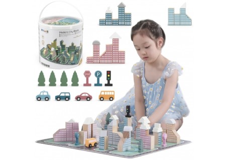 Viga 44040 PolarB Drewniana Makieta Klocki Miasto