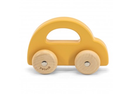 VIGA 44222 PolarB Drewniany samochodzik żółty