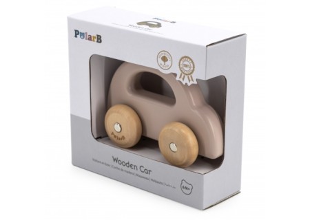 VIGA 44225 PolarB Drewniany samochodzik brązowy
