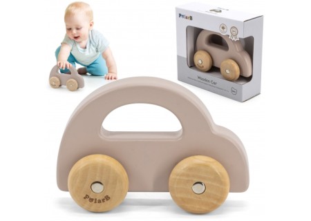 VIGA 44225 PolarB Drewniany samochodzik brązowy