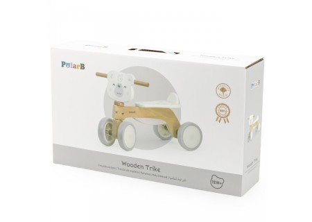 Viga 44239 PolarB drewniany jeździk Miś polarny