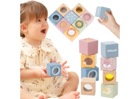 VIGA 44279 Drewniane Klocki Sensoryczne PolarB