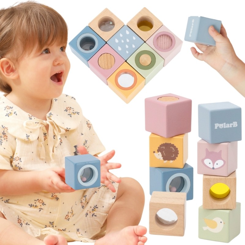 VIGA 44279 Drewniane Klocki Sensoryczne PolarB